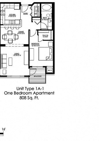 Dominium_Landings at Silver Lake_1 Bedroom Floor Plan